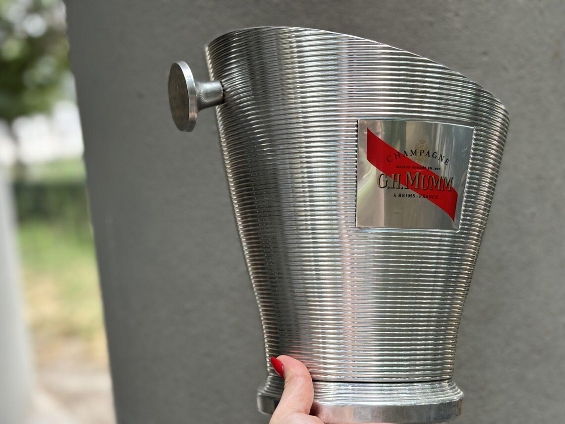 G.H. Mumm pezsgős veder – bordázott felület, oldalsó fogantyúval – ELADÓ