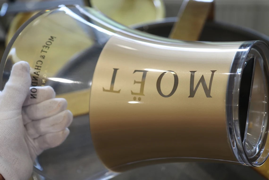 Moët & Chandon Prestige arany színű pezsgős palackhűtő – ELADÓ