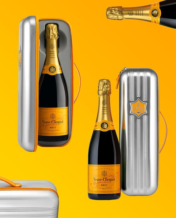 Veuve Clicquot Champagne egypalackos fém utazótáska – 42.800.-Ft