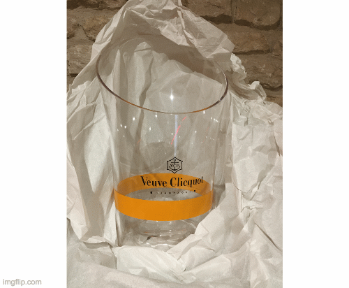 Veuve Clicquot Champagne átlátszó magnum jégveder,  eredeti csomagolásban – 37.500.-Ft