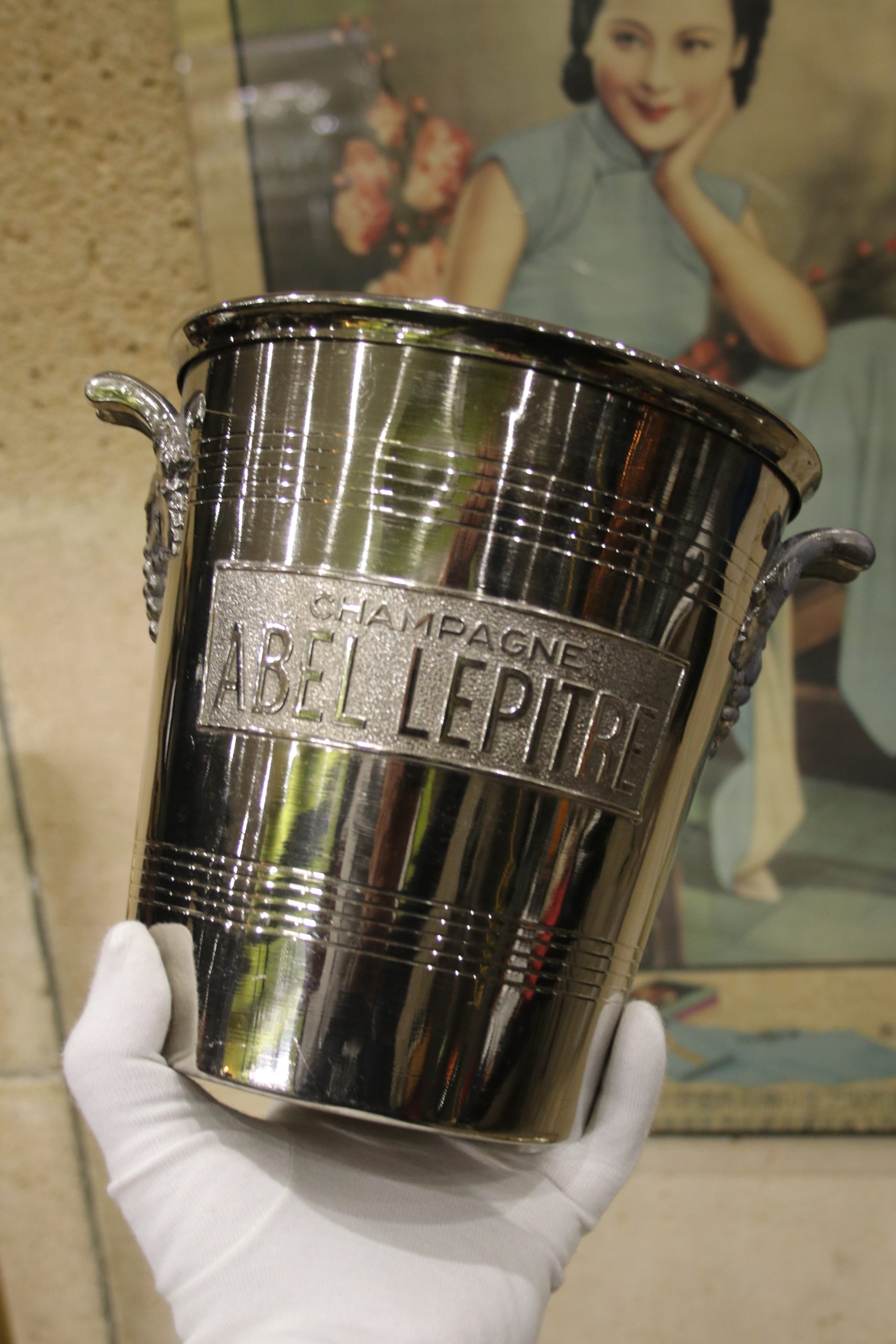 Champagne Abel Lepitre vintage pezsgős jégveder az 1970-es évekből – 83.600.-Ft