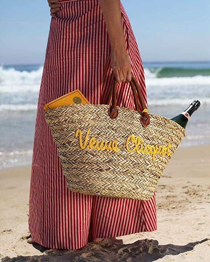 Veuve Clicquot Beach Bag – XL méretű nádfonat strandtáska – 105.800.-Ft