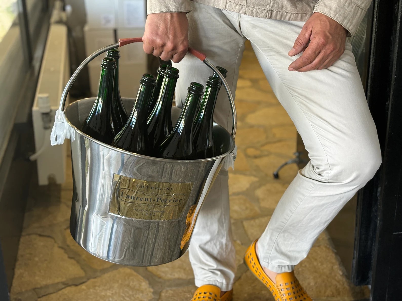 SOLD / ELADVA – Champagne Laurent-Perrier quadra magnum pezsgőhűtő jégkád – 139.800.-Ft