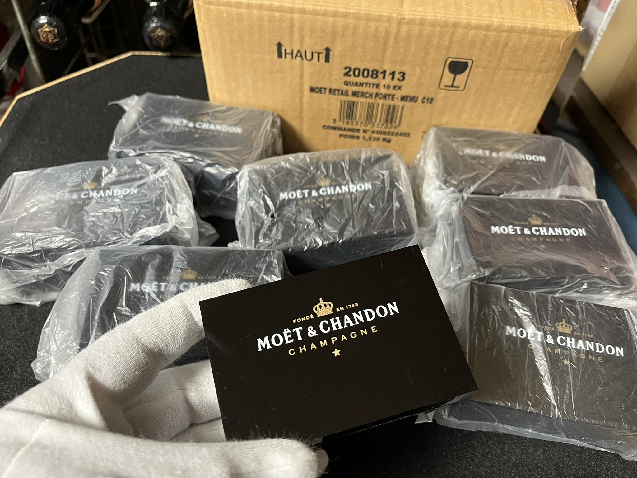 Moët & Chandon 10 darabos menütartó készlet – ELADÓ