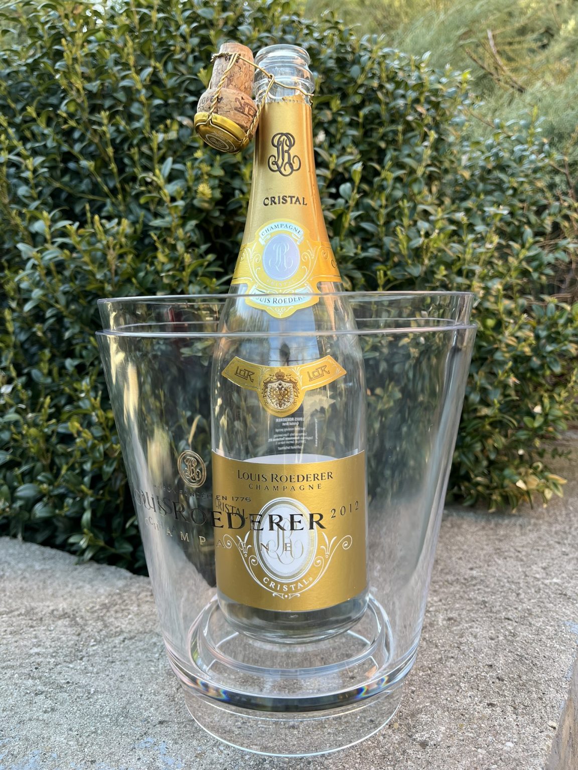 Louis Roederer Champagne átlátszó jégveder a CRISTAL pezsgőkhöz – ELADÓ
