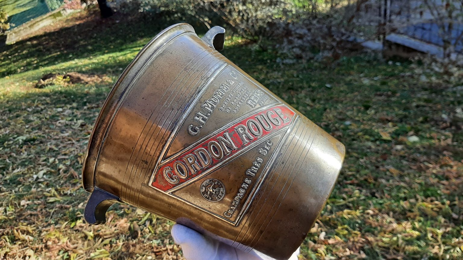 G.H. MUMM antik pezsgőhűtő jégveder Párizsból – ELADÓ