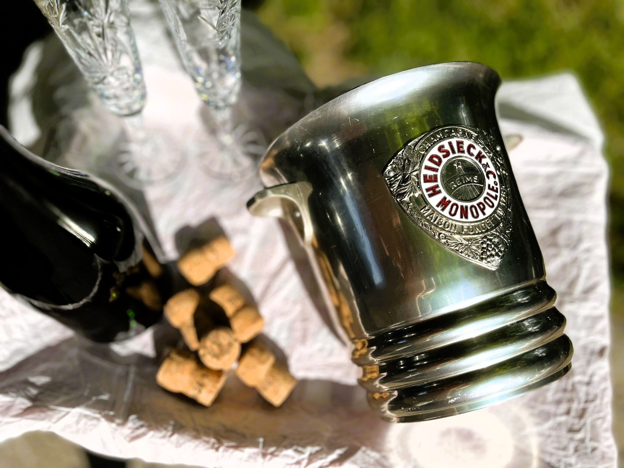 Champagne hűtő – HEIDSIECK & Cie MONOPOLE – elegáns és ritka Art Deco pezsgőveder – ELADÓ