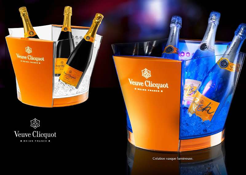 Világító Veuve Clicquot Ponsardin jégkád 6 palack számára – Limitált széria No. 166/500 – ELADÓ
