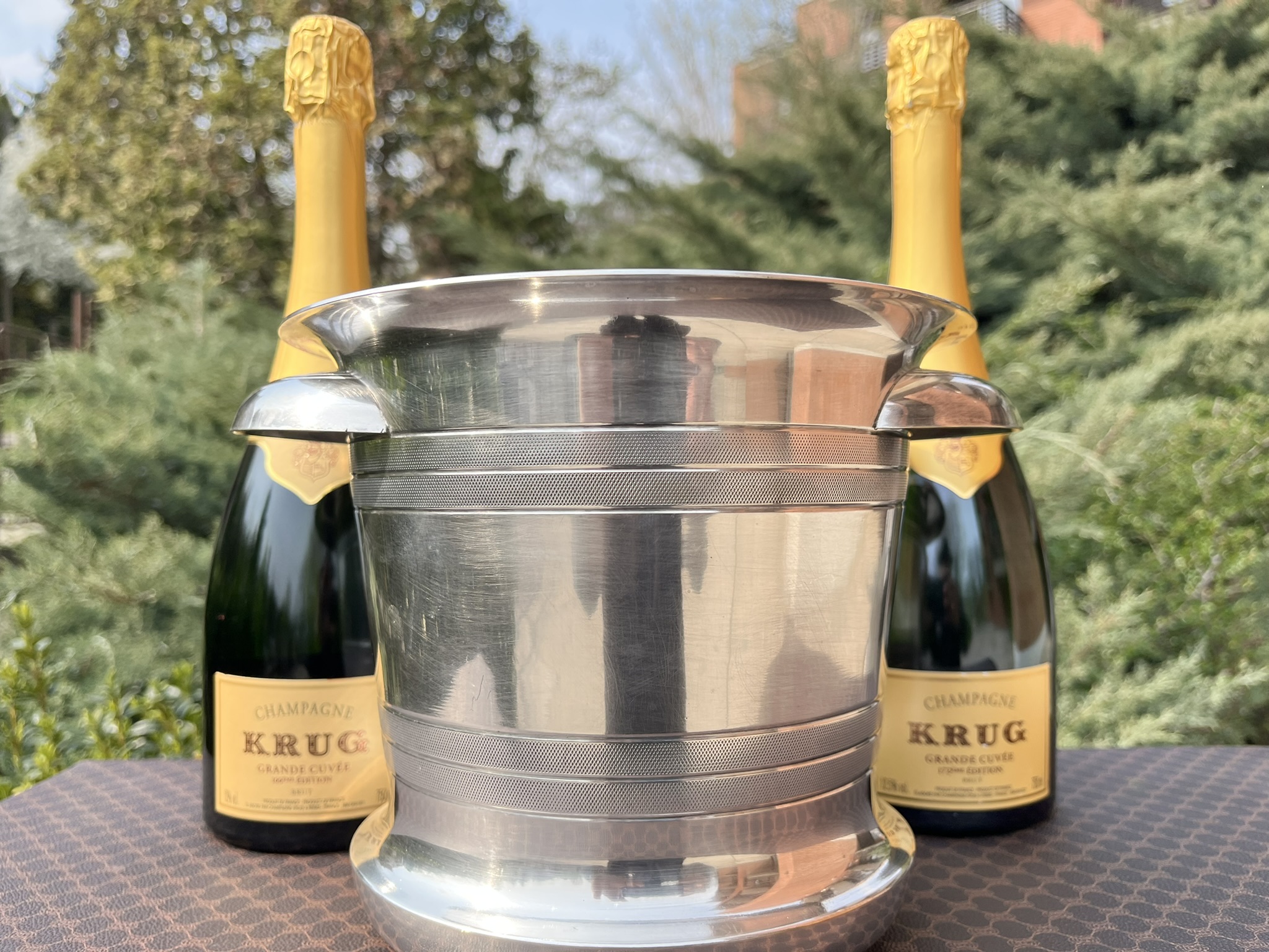 Art Deco ezüstözött bor- vagy pezsgőhűtő – elegáns, letisztult dizájnnal – ELADÓ