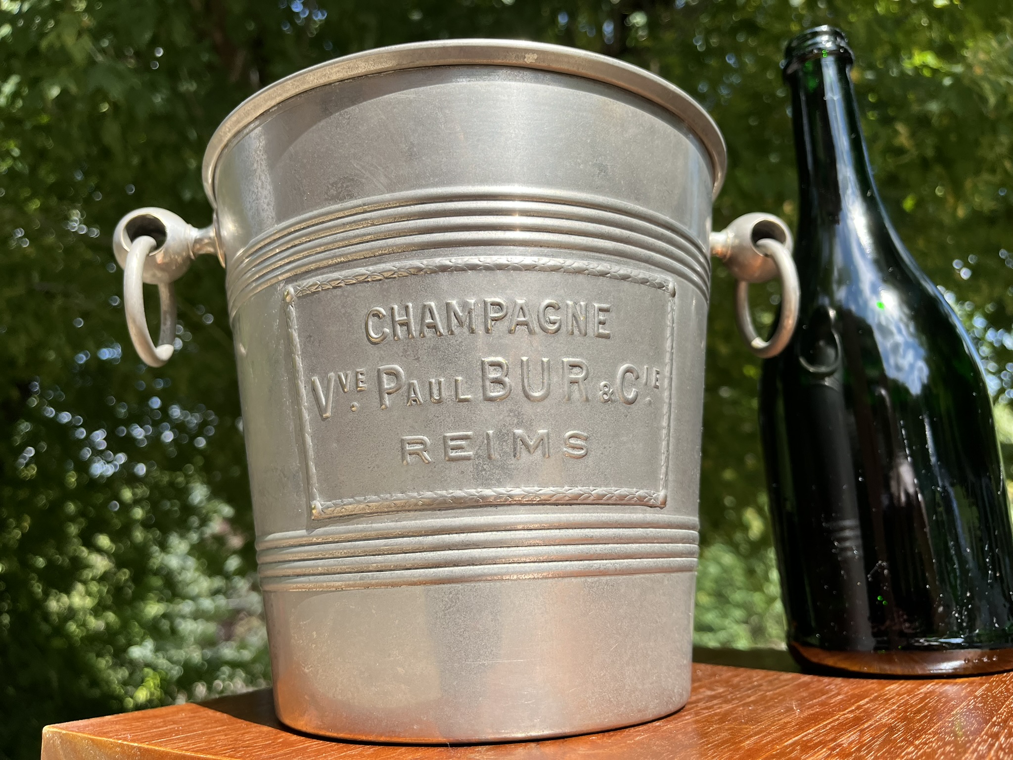 Ritka francia champagne hűtő – Veuve Paul Bur & Cie, Reims (1900–1910 körül) – ELADÓ
