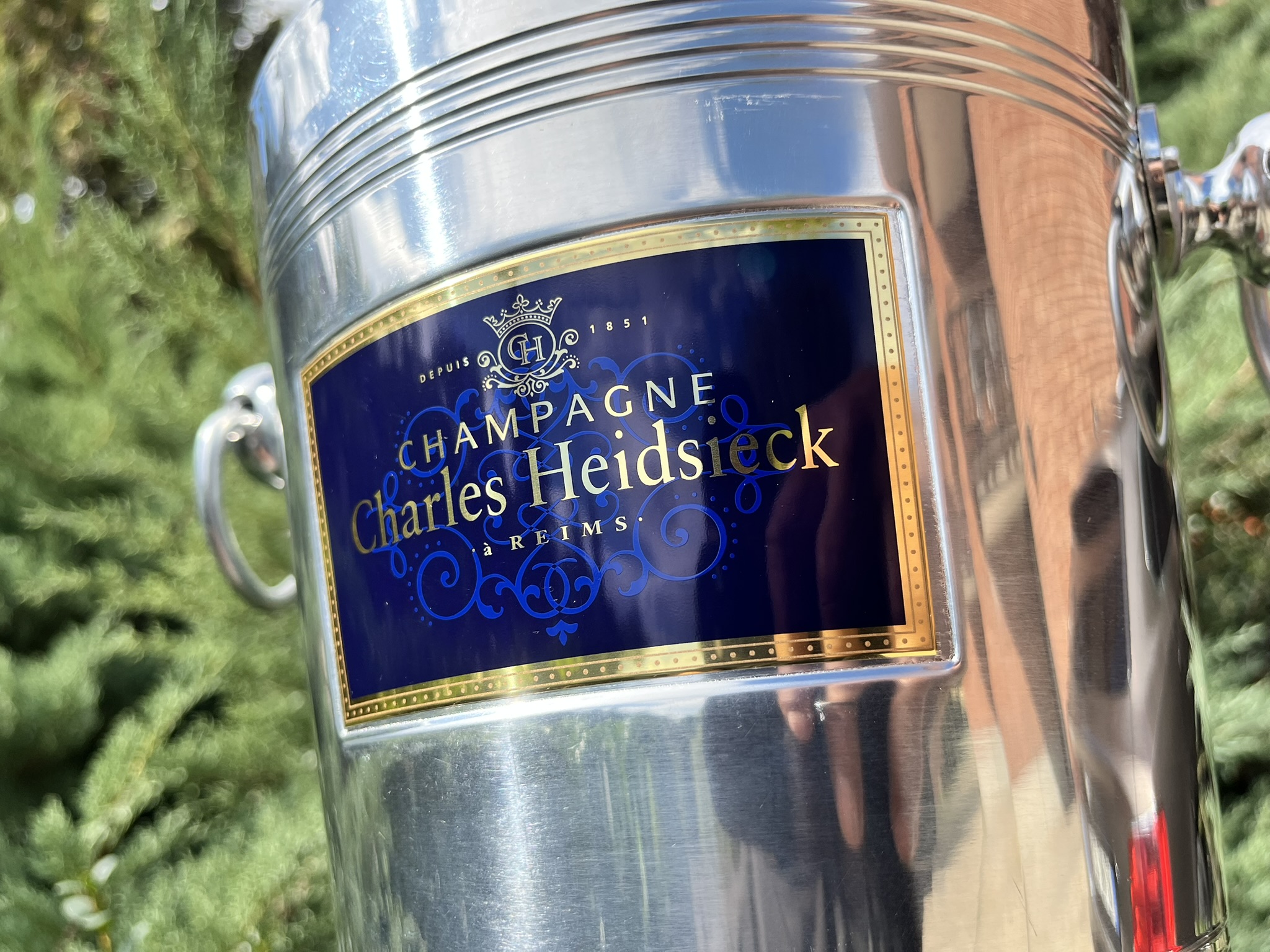 Charles Heidsieck – Ritka kék címkés vintage pezsgőhűtő az 1970-es évekből – ELADÓ