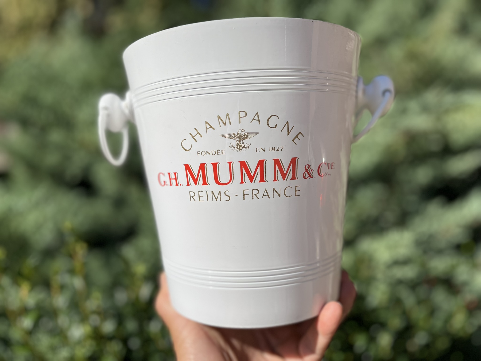 G.H. Mumm Cordon Rouge – fehér pezsgőhűtő a Vogalu műhelyéből – ELADÓ