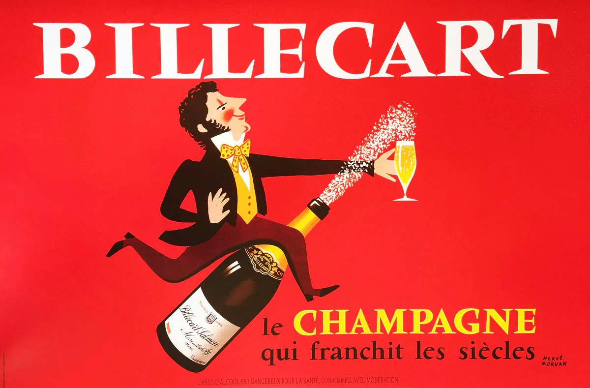 Hervé Morvan – BILLECART CHAMPAGNE – Vintage poszter 1970 – ELADÓ