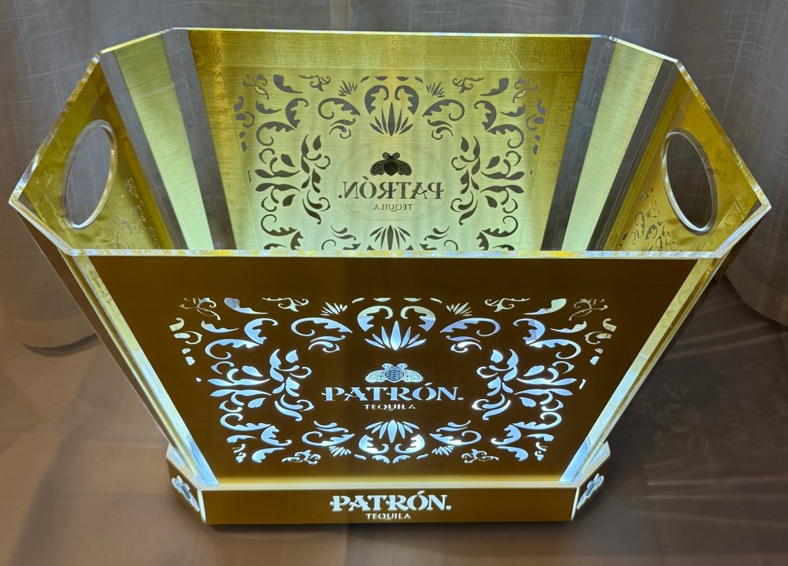 Patrón Tequila Gold LED-világítású több palackos jégveder – levehető LED bázissal – ELADÓ