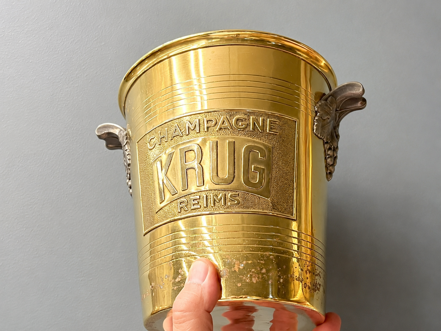 1920-as évekbeli antik KRUG pezsgőhűtő veder – francia ARGIT gyártmány – ELADÓ