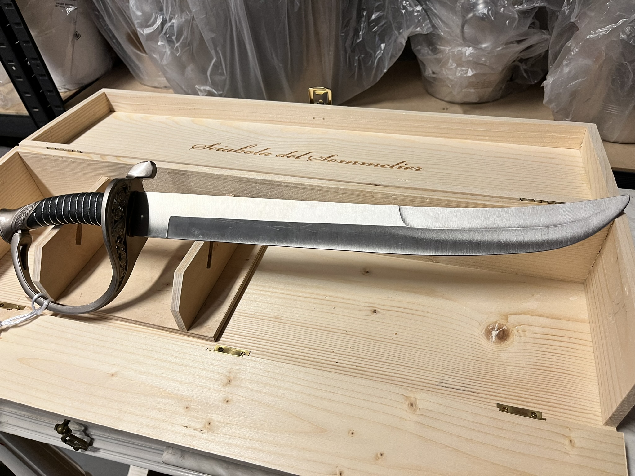 SABRAGE – Pezsgőszablya díszdobozban, vadonatúj – ELADÓ