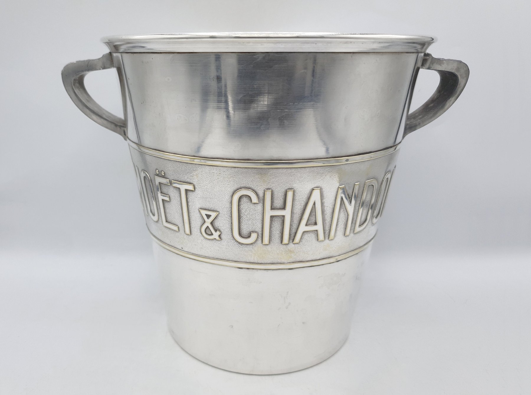 Moët & Chandon – Argit Paris Art Déco ezüstözött pezsgőhűtő 1920–30-as évek – ELADÓ