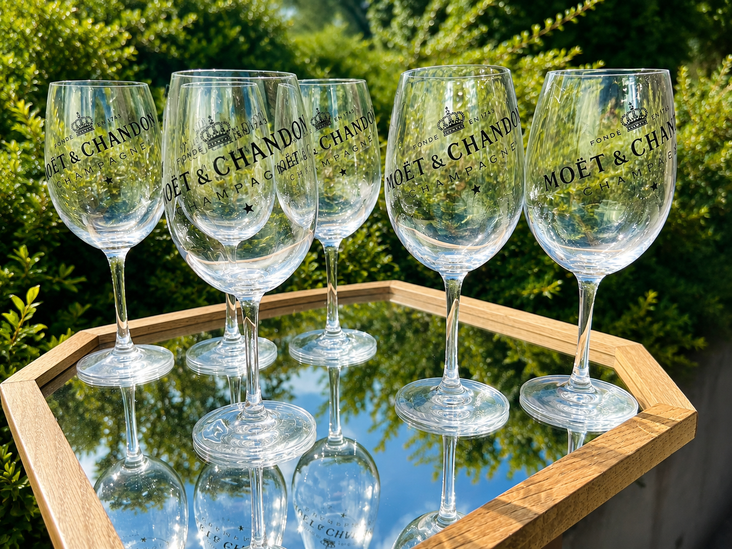 Moët & Chandon × Roland-Garros 2018 – 6 darabos hivatalos pezsgőspohár készlet – ELADÓ